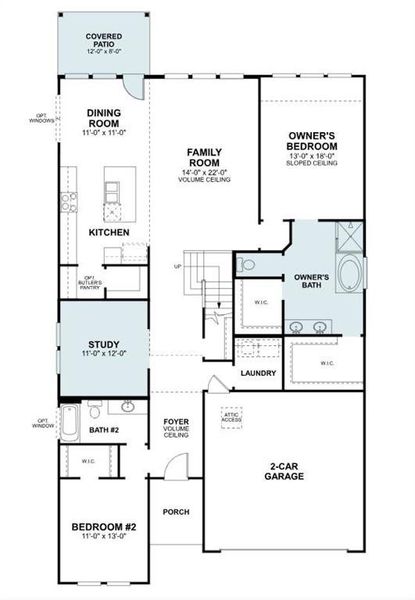 2D floor plan layout of this home in Vintage Village, Argyle, TX (Image 4). 2D floor plan layout of this home in Vintage Village, Argyle, TX (Image 4).