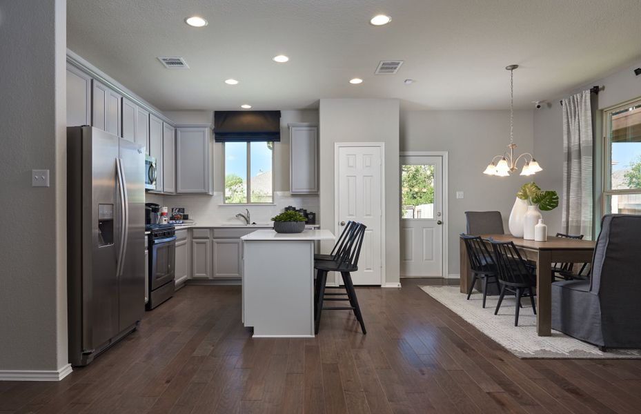 Kitchen and dining space Kitchen and dining space