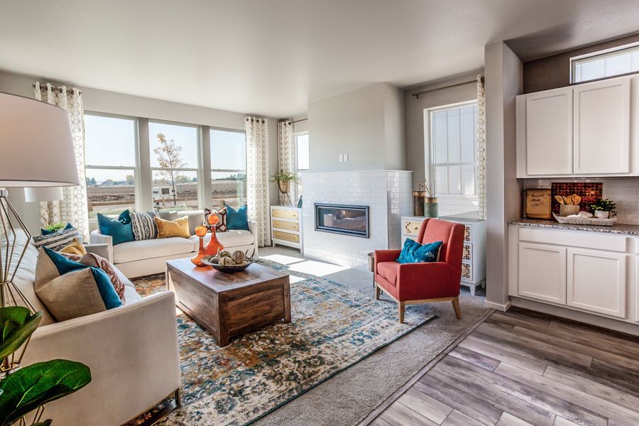 Representative furnished interior of a home built from the Rowling by Hartford Homes in Trailside, Timnath (Image 48).