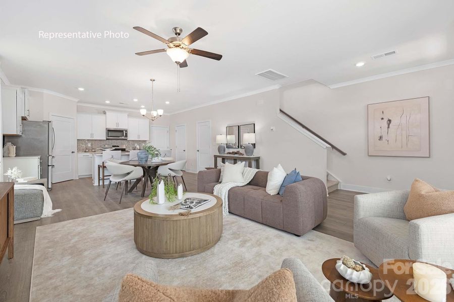 Furnished interior view inside a new home in Sanctuary at Southgate, Indian Trail (Image 6).