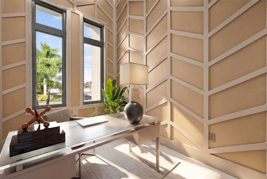 Furnished interior view inside a new home in , Cape Coral (Image 17). Furnished interior view inside a new home in , Cape Coral (Image 17).