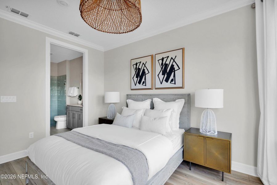 Furnished interior view inside a new home in Del Webb Wildlight, Yulee (Image 10).