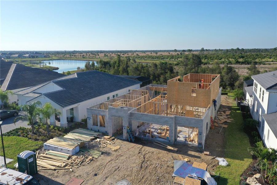 In-progress construction of a new home in Wellen Park, Venice, FL (Image 3).
