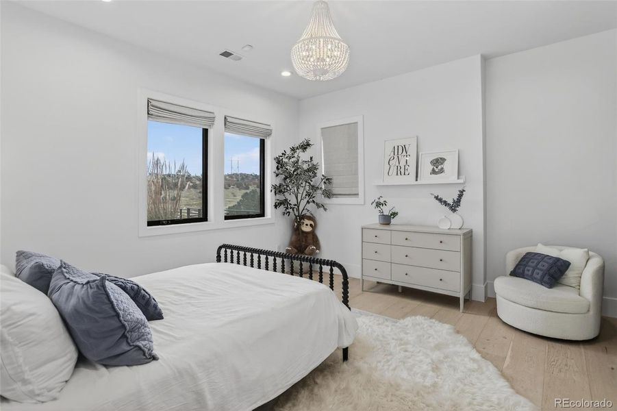 Lower level Bedroom 1 with custom California Closet and En Suite Bathroom Lower level Bedroom 1 with custom California Closet and En Suite Bathroom