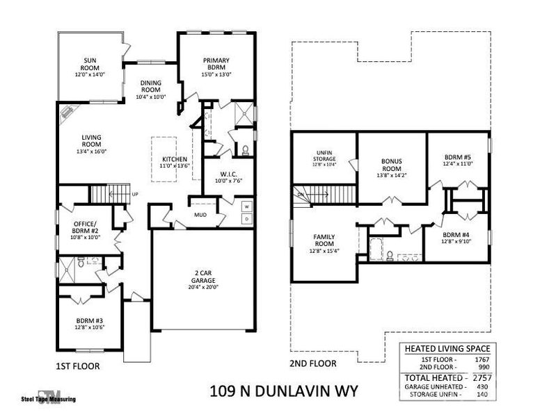2D floor plan layout of this home in , Mooresville, NC (Image 5).