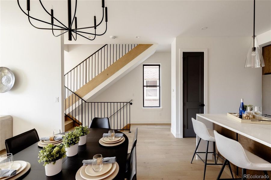 Dining and Stairs to Bedrooms