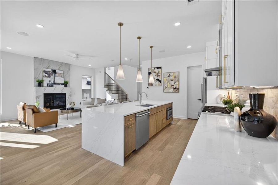 Furnished interior view inside a new home in , Atlanta (Image 10).