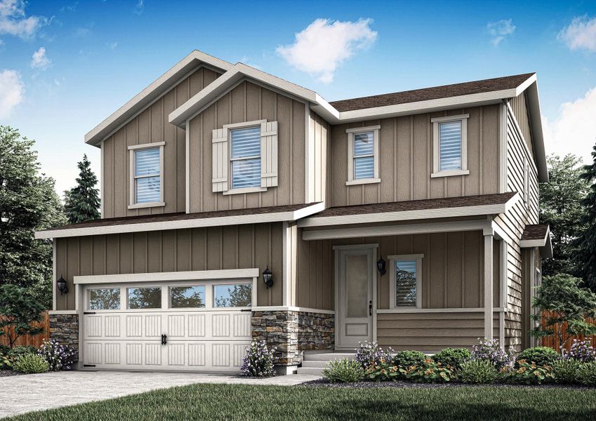 The Oak is a beautiful two-story floor plan.