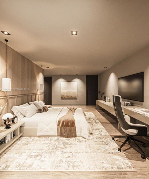 Furnished interior view inside a new home in , Miami (Image 12).