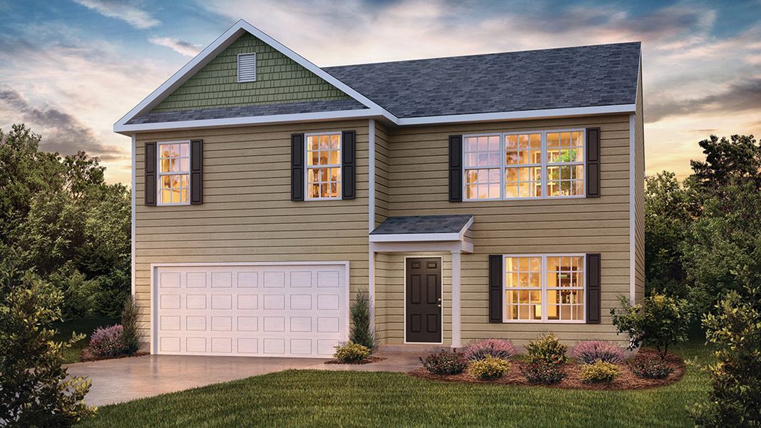 Representative exterior photo of a completed home built from the CHELSEA by D.R. Horton in Raven Ridge, Lexington, NC (Image 16).