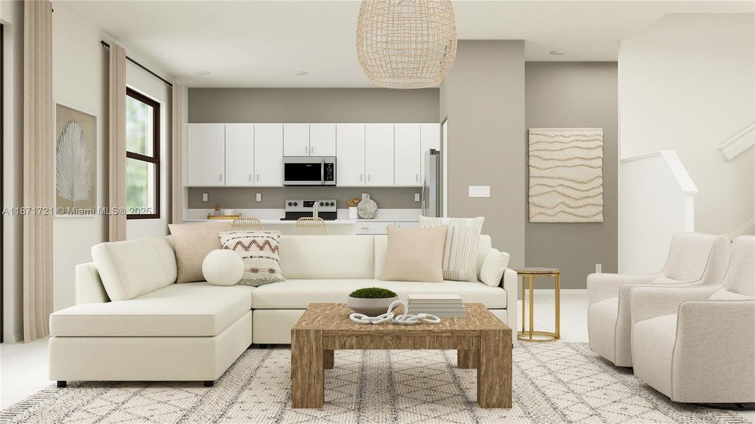 Furnished interior view inside a new home in Arbor Estates, Miami (Image 18).