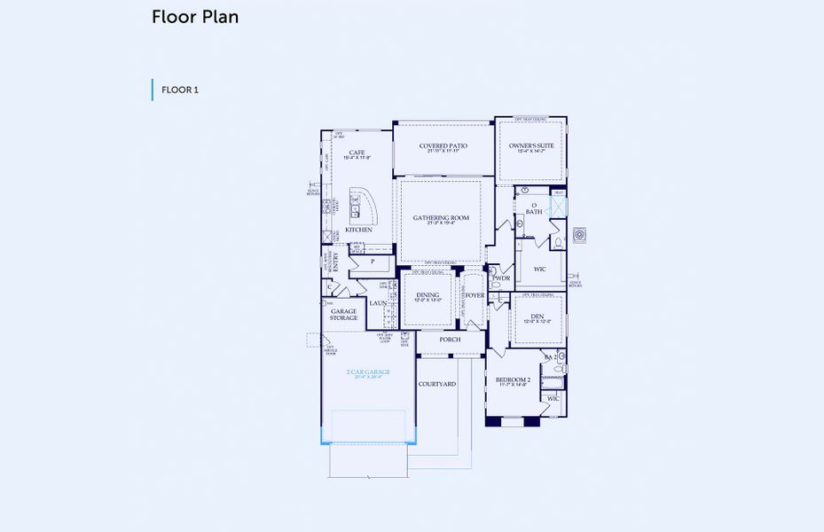 2D floor plan layout of this home in Sun City Anthem at Merrill Ranch, Florence, AZ (Image 4).