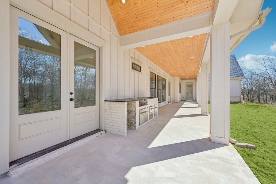 Exterior details and patio area of a home in , Chappell Hill (Image 25). Exterior details and patio area of a home in , Chappell Hill (Image 25).