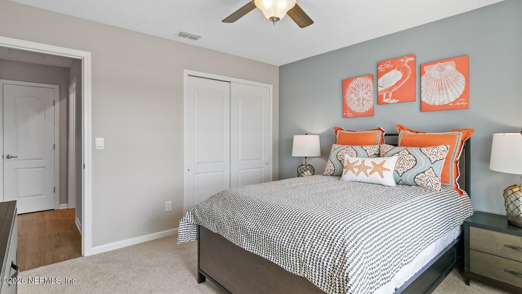 Furnished interior view inside a new home in Sawmill Branch, Palm Coast (Image 33). Furnished interior view inside a new home in Sawmill Branch, Palm Coast (Image 33).