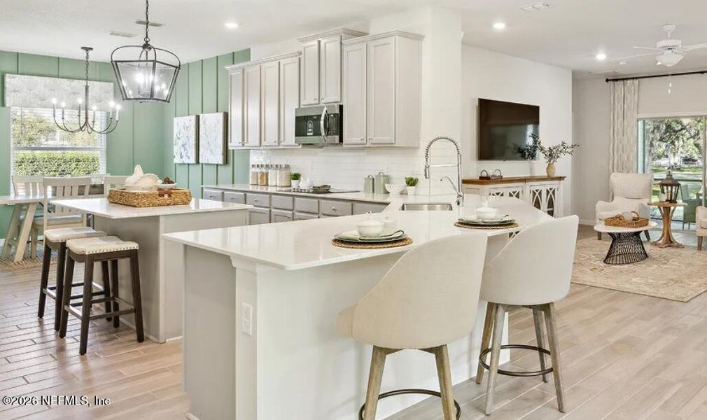 Furnished interior view inside a new home in Silver Falls Single Family at SilverLeaf, St. Augustine (Image 11).