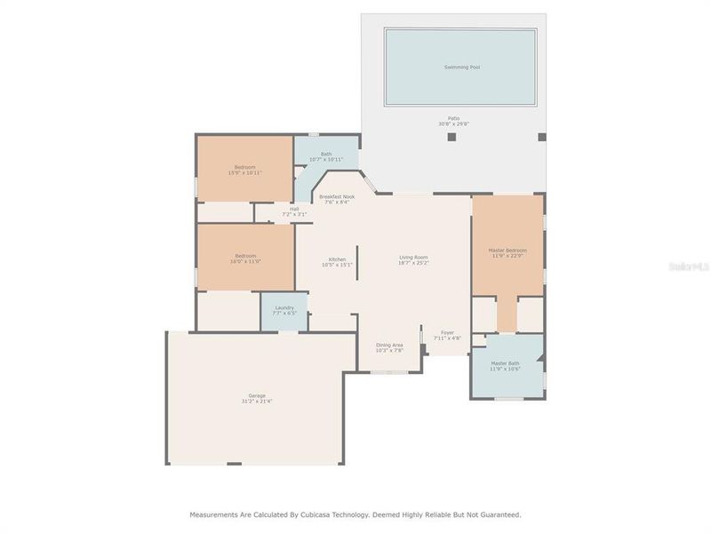 2D floor plan layout of this home in , Weeki Wachee, FL (Image 3).
