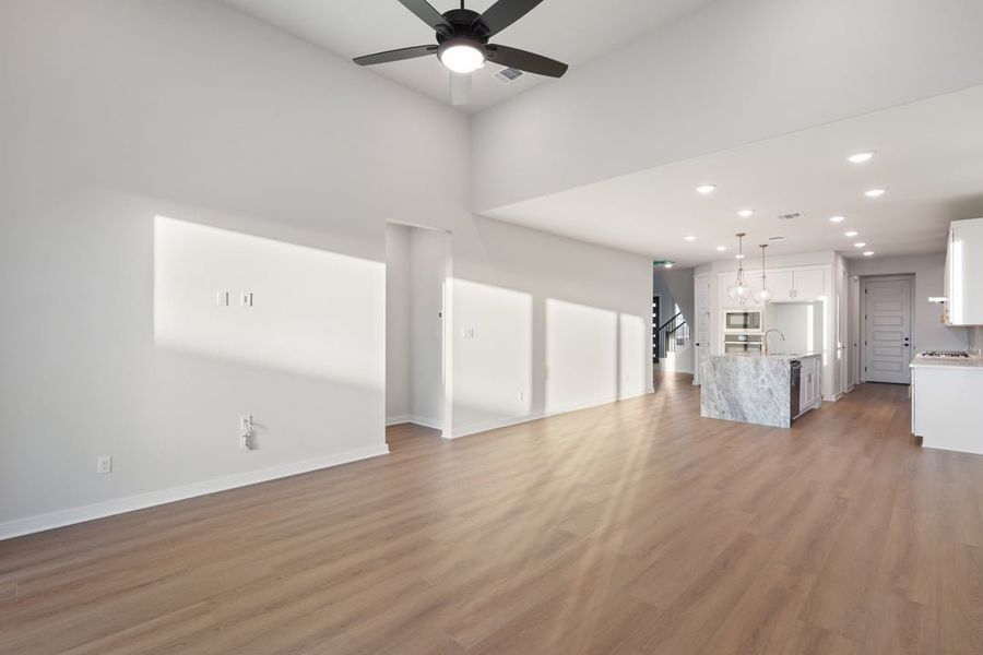 Spacious, unfurnished interior of a new home in Terrace Collection at Lariat, Liberty Hill (Image 32).