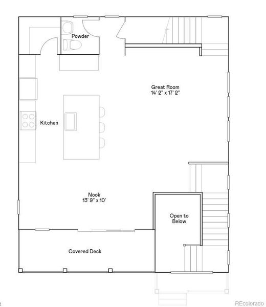 2D floor plan layout of this home in Parterre: The Skyline Collection, Thornton, CO (Image 4).