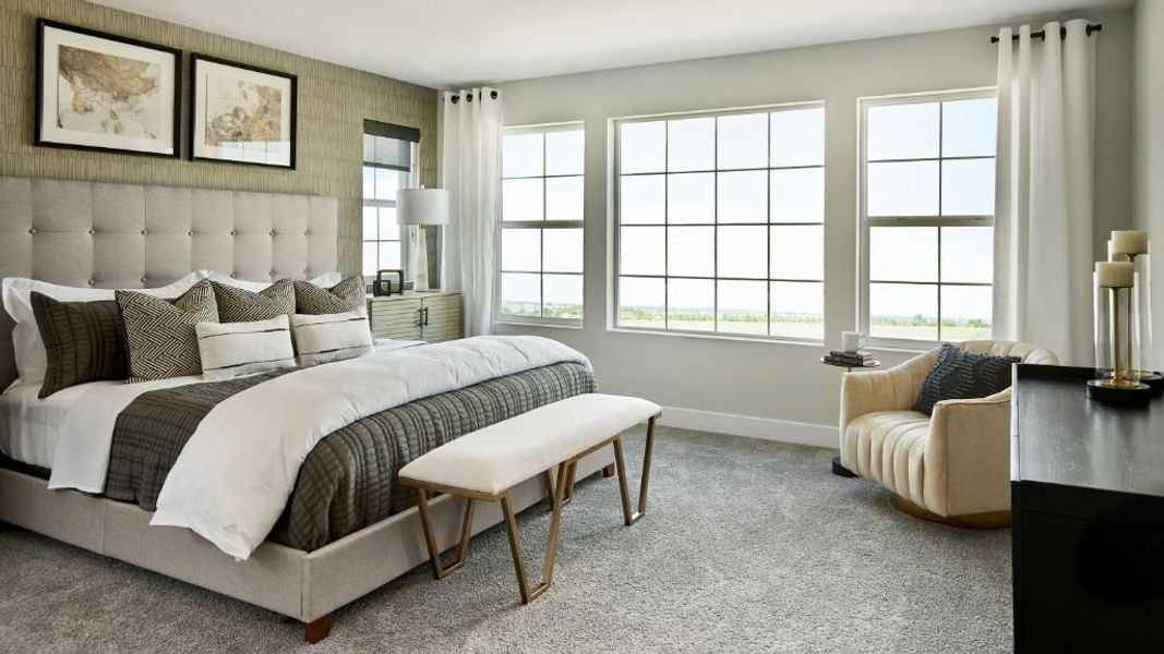 Furnished interior view inside a new home in The Aurora Highlands, Aurora (Image 4). Furnished interior view inside a new home in The Aurora Highlands, Aurora (Image 4).