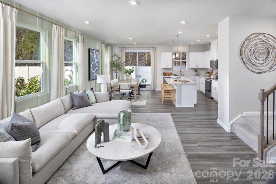 Furnished interior view inside a new home in Arbor Chase, Clover (Image 3).