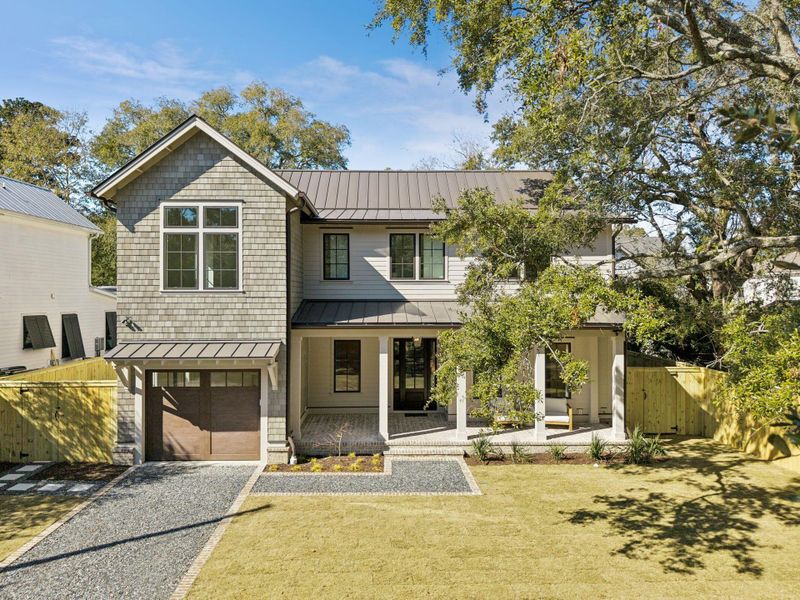 Front exterior of a new home in , Mount Pleasant, SC, highlighting curb appeal (Image 31). Front exterior of a new home in , Mount Pleasant, SC, highlighting curb appeal (Image 31).