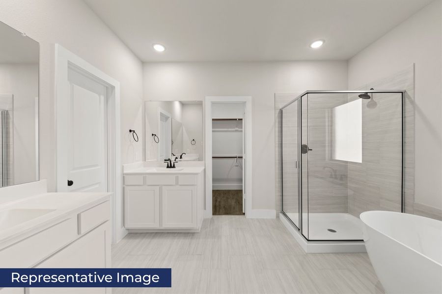Representative furnished interior of a home built from the Reagan Select F by First Texas Homes in Parkside, Denton (Image 14).