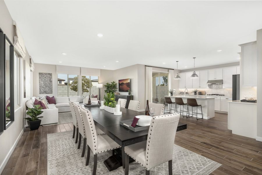 Dining Room | Great Room | Tangelo | Mandarin at Citrus Park | New Homes in Goodyear, AZ | Landsea Homes