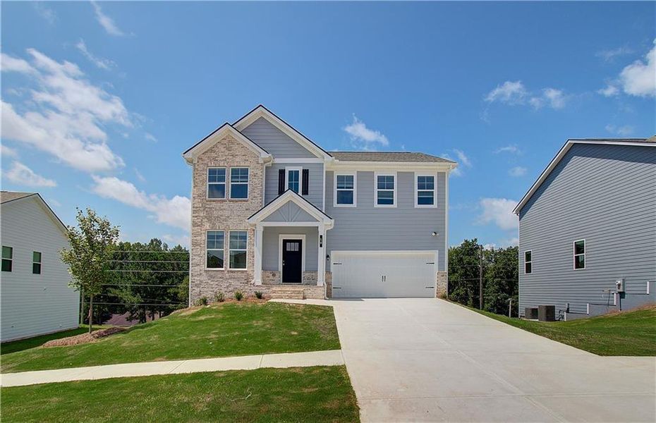 Front exterior of a new home in Chapel Hill, Newnan, GA, highlighting curb appeal (Image 12).