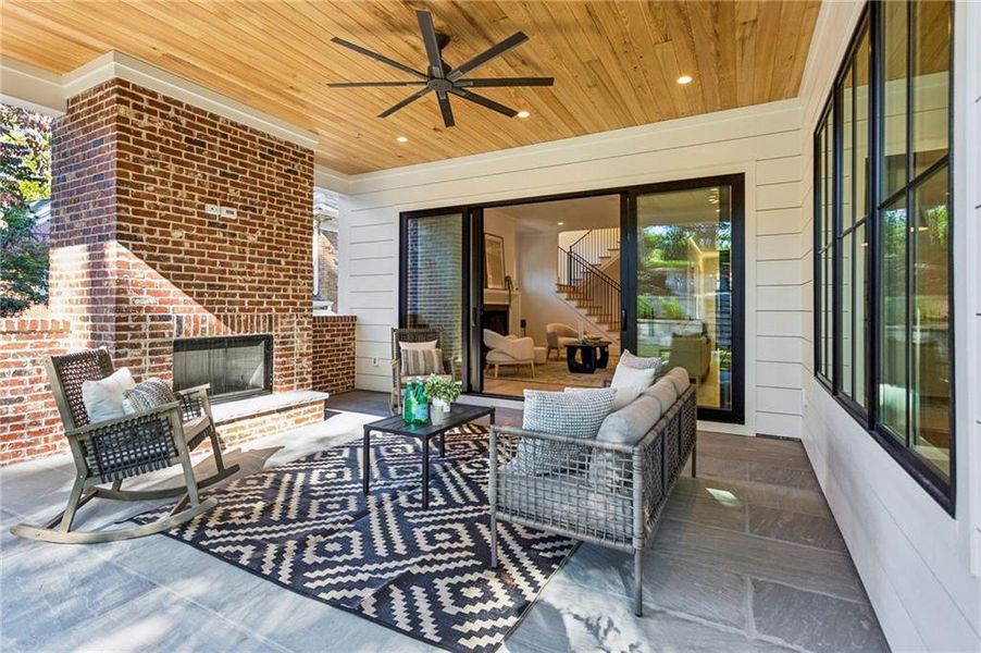 Exterior details and patio area of a home in , Atlanta (Image 31).