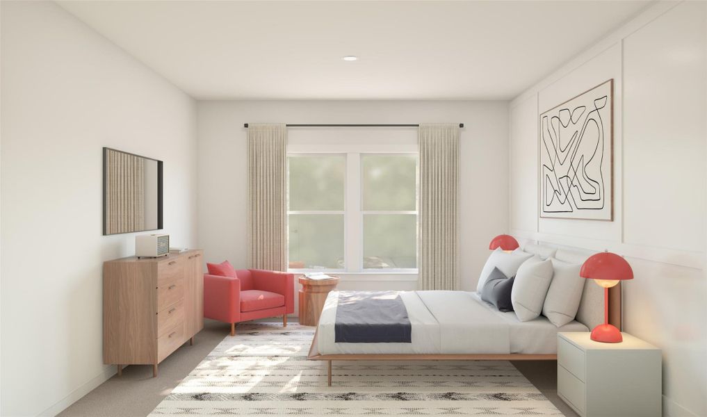 Spacious primary suite (*Artist rendering used for illustration purposes only.)