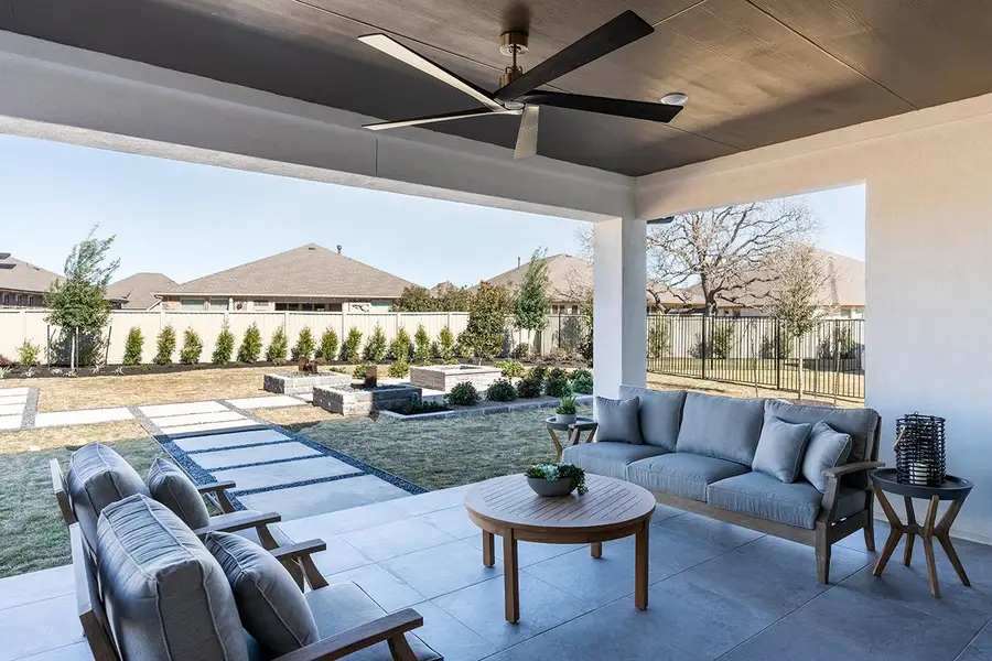 Exterior details and patio area of a home in Santa Rita Ranch, Liberty Hill (Image 4).