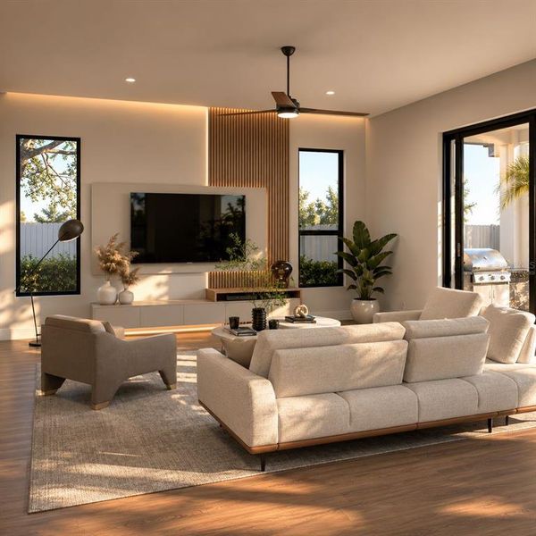 Furnished interior view inside a new home in , Orlando (Image 12).