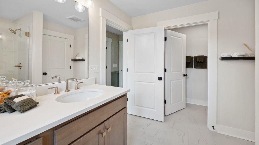 Representative furnished interior of a home built from the St. Helena by DRB Homes in Creekside at Andrews, Summerville (Image 16).