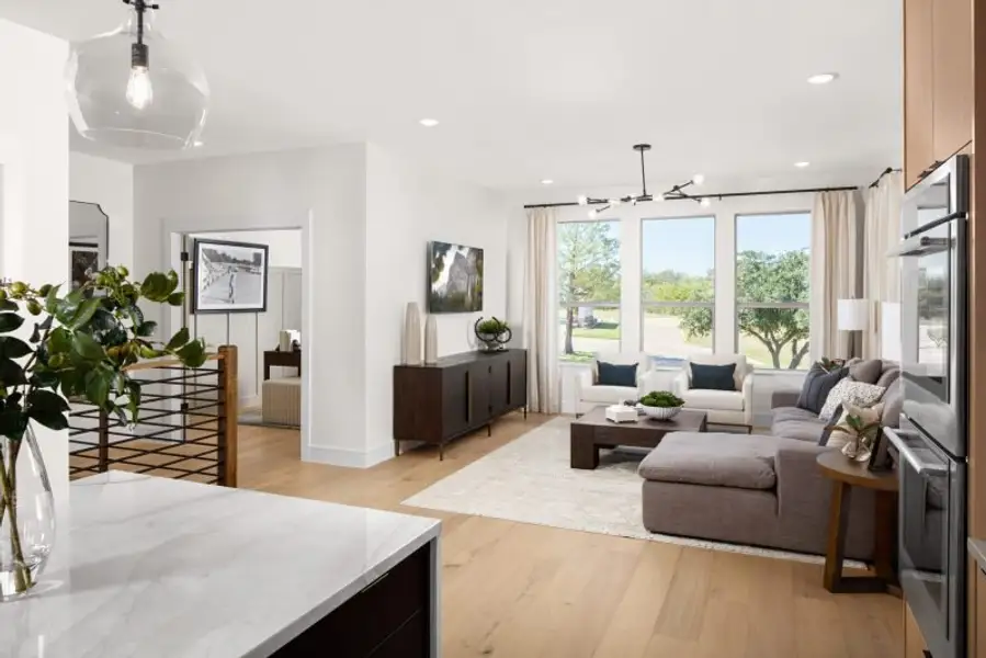 Furnished interior view inside a new home in Linkside Las Colinas, Irving (Image 4).