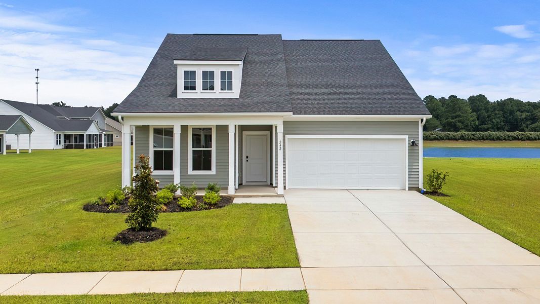 Chelsea Elevation 4 at Chestnut Farms in Longs, SC with front porch and upper-level window detail Chelsea Elevation 4 at Chestnut Farms in Longs, SC with front porch and upper-level window detail