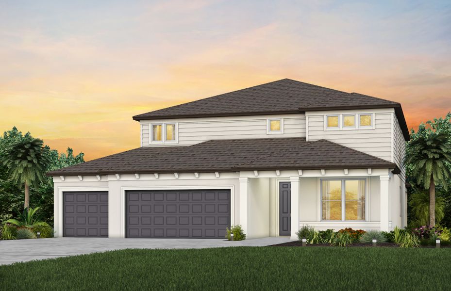 Representative exterior photo of a completed home built from the Yellowstone 3-Car by Pulte Homes in Caldera, Spring Hill, FL (Image 22). Representative exterior photo of a completed home built from the Yellowstone 3-Car by Pulte Homes in Caldera, Spring Hill, FL (Image 22).