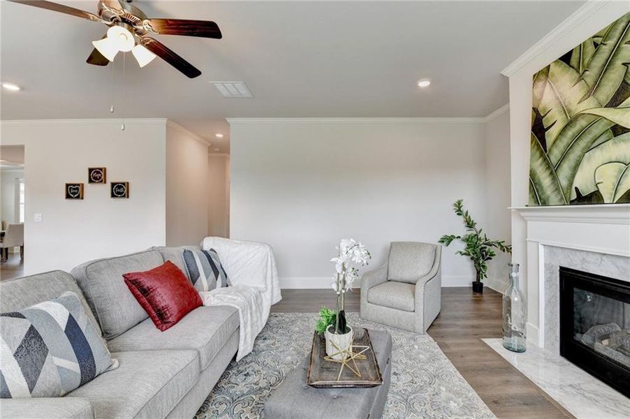 Furnished interior view inside a new home in , Cumming (Image 41).
