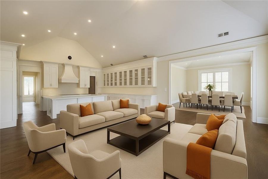 Furnished interior view inside a new home in , Atlanta (Image 6). Furnished interior view inside a new home in , Atlanta (Image 6).