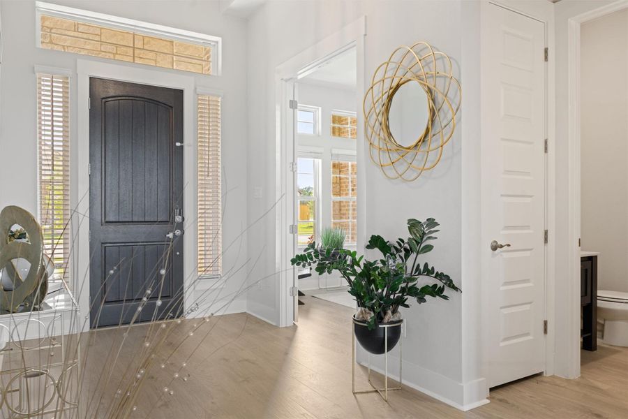 Furnished interior view inside a new home in Palmera Ridge, Leander (Image 14). Furnished interior view inside a new home in Palmera Ridge, Leander (Image 14).