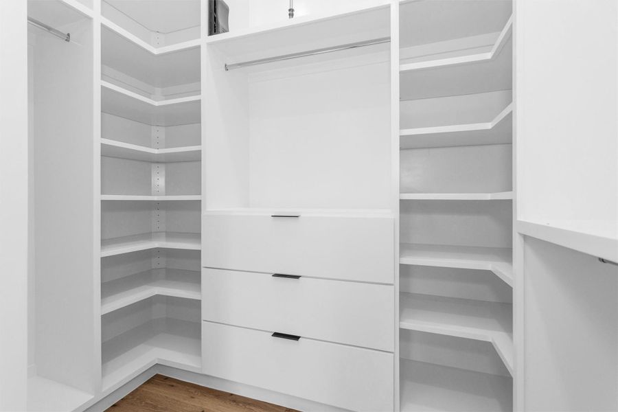 Great closet in the primary bedroom