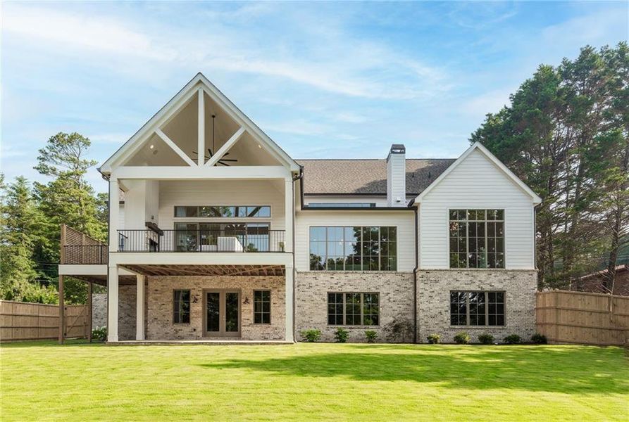Front exterior of a new home in , Roswell, GA, highlighting curb appeal (Image 30). Front exterior of a new home in , Roswell, GA, highlighting curb appeal (Image 30).