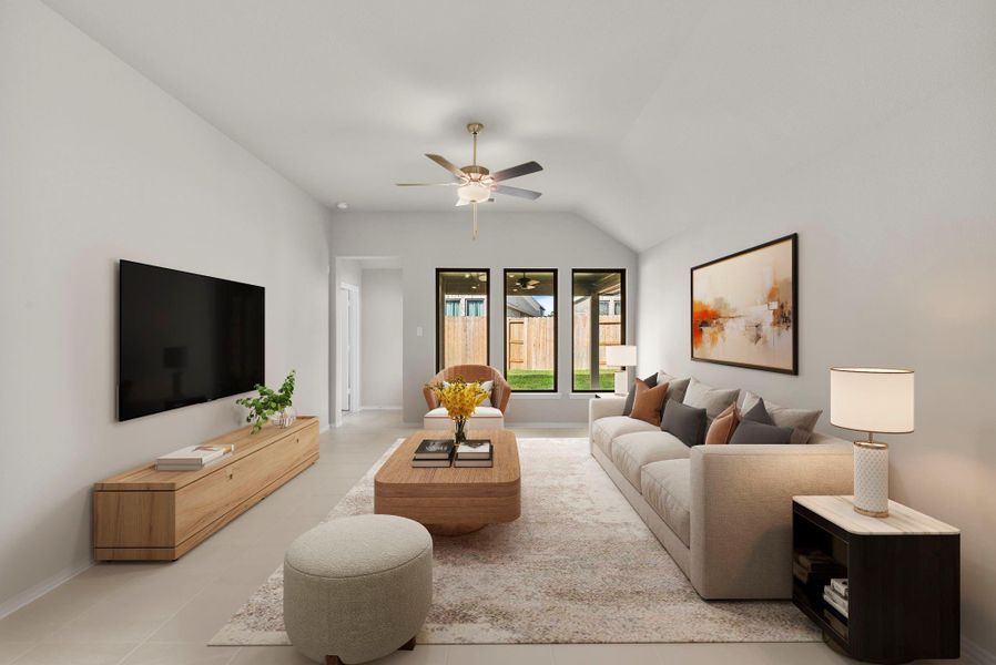 Furnished interior view inside a new home in Grand Central Park, Conroe (Image 8).