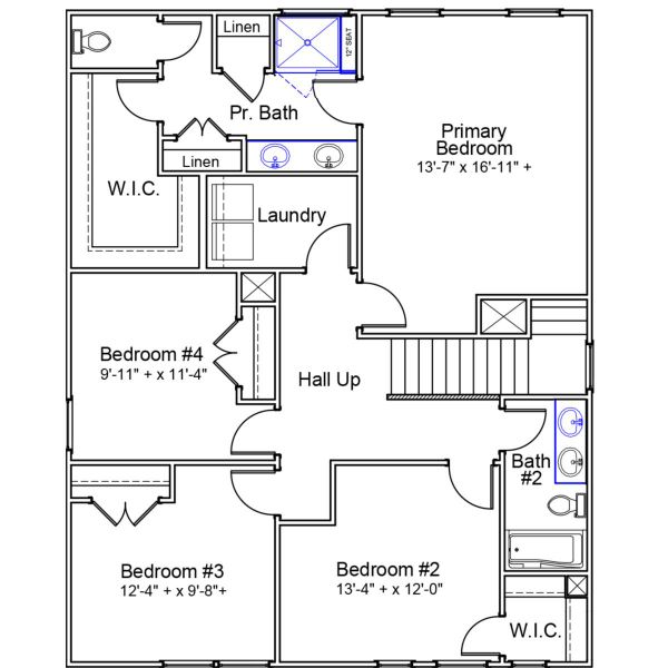 2D floor plan layout of this home in Bluefield, Lexington, SC (Image 3). 2D floor plan layout of this home in Bluefield, Lexington, SC (Image 3).