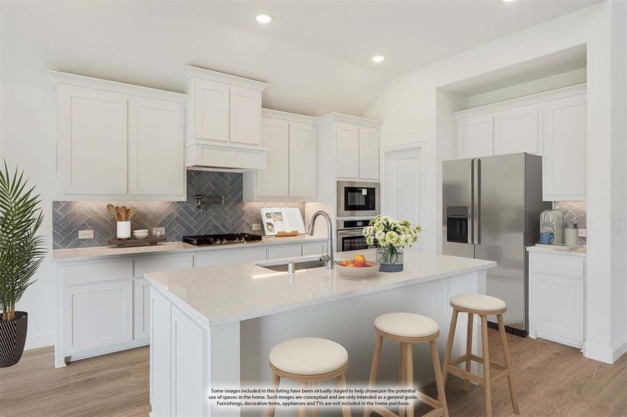 Furnished interior view inside a new home in Waterscape Classic 60s, Royse City (Image 7).