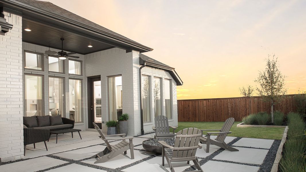 Exterior details and patio area of a home in Sweetgrass, Haslet (Image 3). Exterior details and patio area of a home in Sweetgrass, Haslet (Image 3).