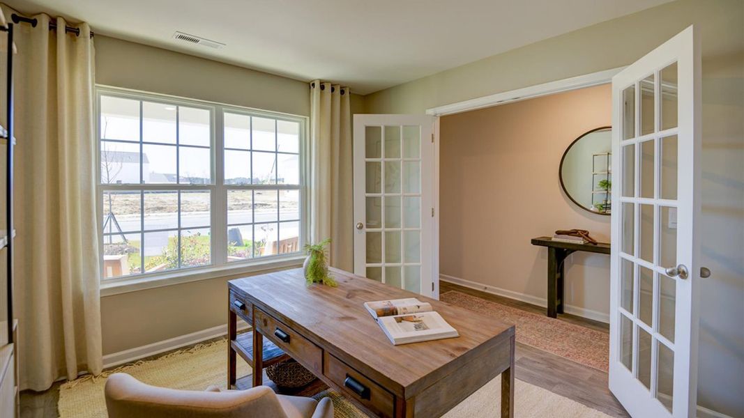 Representative furnished interior of a home built from the PENWELL - EXPRESS by D.R. Horton in Hunter Hill, Rocky Mount (Image 6).