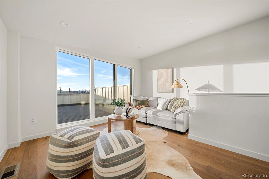 Furnished interior view inside a new home in , Denver (Image 17). Furnished interior view inside a new home in , Denver (Image 17).
