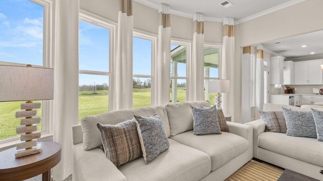 Representative furnished interior of a home built from the Savannah by D.R. Horton in Evergreen Crossing, Locust Grove (Image 24).