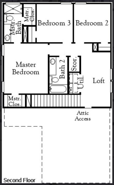 2D floor plan layout of this home in Creekhaven, Rosharon, TX (Image 4).