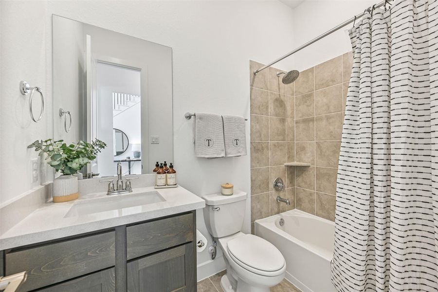 Furnished interior view inside a new home in Avalon at Friendswood 60s, Friendswood (Image 36). Furnished interior view inside a new home in Avalon at Friendswood 60s, Friendswood (Image 36).